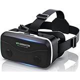 VR Brille Handy, Virtual Reality 3D Brille, Anti-Blaulicht, kompatibel mit iOS und Android 5,0-7,0 Zoll Smartphones (Black)