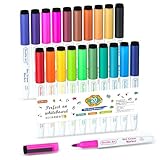 Shuttle Art Whiteboard Marker Set 20 Stück Whiteboard Marker Feine Spitze und Radiergummi trocken abwischbare Whiteboard Marker für Kinder zum Schreiben auf Whiteboards, Wochenplaner, Glas für