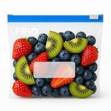 FRIO Gefrierbeutel mit Schieber – 20 Stück, 1,25l, 21 x 25 cm, luftdicht & wiederverwendbar, robuste Zipper Beutel mit Faltboden für Lebensmittel, Vorrat & Gefrierschrank