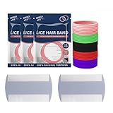 AMSNINK Anti-Lausekit mit 60 Stück Haar-Gummis & Ultrafeinem Läusekamm - Natürliches Läusemittel & Shampoo-Alternative zur Prävention & Bekämpfung von Kopfläusen