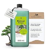 Konfitee Bonsai Dünger Flora Boost 500ml I Für bis zu 100L Gießwasser I Für Junge & alte Bäume geeignet I Flüssiger Blatt- & Wurzeldünger I 100% natürlicher Pflanzendünger