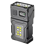 LED-Arbeitsleuchte, Taschenlampe mit Aufsatz, wiederaufladbar über USB, ABS-Textur für Camping, Wandern