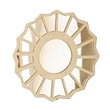 Generisch Boho Wandspiegel - Wohndeko Im Boho-Stil Mit Vintage-Optik | Rustikale Holzdeko Für Badezimmer, Schlafzimmer, Flur & Eingangsbereich