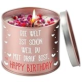 PRSTENLY Geburtstagsgeschenk für Frauen, Kerze aus Metall Geschenke zur Geburt für Frau Freundin Mama Schwester Tochter, Beste Freundin Geburtstag Geschenk