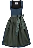 Heimatgwand Damen Olivia Midi Dirndl, blau, 36