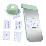 Toyvian Manuelle Gemüseschneider mit Handschutz Multifunktionaler Gemüsereibe und Zwiebelschneider Sicherer Gemüsehobel für Schnelles Schneiden und Reiben Küche