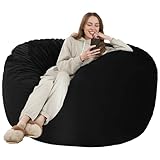Kasunpul Sitzsack Stuhl Sitzsack Stühle für Erwachsene Riesen Sitzsäcke mit Samtbezug Bean Bag Flauschige Sitzsäcke für Wohnzimmer, Schlafzimmer, Eisenhaltig, 90 x 90 x 49cm