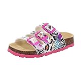 Superfit Fussbettpantoffel Hausschuh, Weiß/Mehrfarbig 1100, 37 EU