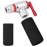 AOOWU CO2 Fahrradpumpe für Wettkämpfe, Fahrradpumpe CO2, CO2-Inflator, Schnell,Einfach und Sicher für Fahrradreifen, Presta und Schrader Ventil kompatibel, Keine CO2-Patronen im Lieferumfang Enthalten