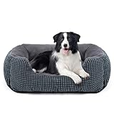 FURTIME Hundebett Mittelgroße Hunde, Hundekorb Waschbar Flauschig, Rutschfestes Hundekörbchen Hundebetten, Anti-Angst Hundebett für Mittelgroße und Kleine Hunde und Katzen, 63x53x20cm