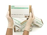 SF Latexhandschuhe 100 Stück Box (XL, Weiß) Einweghandschuhe, Einmalhandschuhe, Untersuchungshandschuhe, Latex Handschuhe, puderfrei, unsteril, disposible gloves