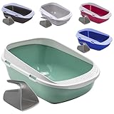 XXL Katzentoilette Schale 65 cm Agave mit Rand und Schaufel