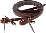 Jeereal Ranch Heavy Harness Split Zügel, schweres Ölgewicht, eingebrochen, geschmeidige Lederzügel für Westernpferde, 1,6 cm x 2,4 m