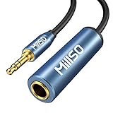 MillSO Klinke Adapter 3,5mm Klinkenstecker auf 6,35mm Klinken Buchse TRS 1/4 zu 1/8 Stereo Audio Aux Adapter Kabel mit 24K Vergoldete Kontakte für Kopfhörer, Lautsprecher und Klavier - 30cm