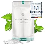 LoWell® 50g Mentholkristalle aus 100% reiner Minze - Ideal als Sauna Aufgussmittel für die Sauna - Wiederverschließbarer Beutel - Menthol