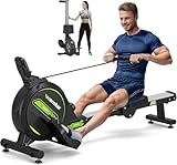 Wenoker Rudergerät für Zuhause mit Magnet-Fitnesstrainer, 16 Stufen Widerstand, Indoor-Gerät für das Home-Gym, Cardio-Trainingsgerät, 160 kg Kapazität mit LCD-Monitor