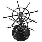 Abaodam Schmuckständer Drehbar 2-Stufig Kunststoff Organizer für Schlüsselanhänger und Armbänder für Wohnzimmer und Arbeitszimmer