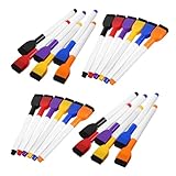 WEKAMOS 24 Stück Teiliges Whiteboard Marker Set mit Magnetischen Feinspitzen Abwischbaren Pinseln Farbige Geruchsarme Whiteboard-stifte für Lehrer Schüler Büro und Zuhause Schnelltrocknend