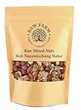 1 kg Roh Nussmischung Natur – 4 Sorten: Haselnüsse, Mandeln, Cashewkerne & Walnusskerne – Ungeröstet & Ungesalzen – Vegan, Ohne Zusätze, 100% Natürlich
