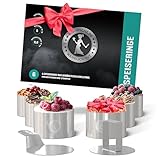 Ess-Nische® Dessertringe 8cm Burgerringe - Ideales Grill-Zubehör als Burger Presse beim BBQ oder als Törtchenform für eine Mini Kuchenform rund - verwendbar auch als Brötchen Backform