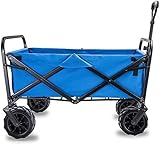 JIYTG Faltbarer Campingwagen – zusammenklappbarer stabiler Stahlrahmen für Garten, Strand
