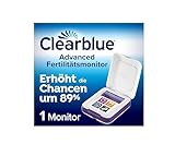 Clearblue Kinderwunsch Fertilitätsmonitor, Ovulationstest/Fruchtbarkeitstest für Frauen, 1 Touchscreen-Monitor, Zykluscomputer Eisprung, 89% erhöhte Chance schwanger zu werden