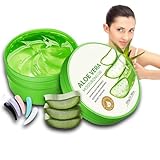 300ml Aloe Vera Gel Natürliche Ideal für Sonnenbrand Reparieren trockene strapazierte Empfindliche Haut - für Gesicht Haare und Körper usw.(1PC）