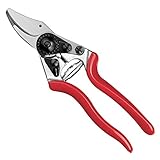 FELCO 6 kompakte Bypass-Baum-, Reb- und Gartenschere für mittelgroße Hände, gehärtete Stahlklinge, Griff aus geschmiedetem Aluminium, ergonomischer Schneidkopf, Swiss Made Qualität