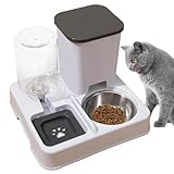 Imtrub Futter- und Tränke für Tierfutter, Katzenfutter- und Wasserspender-Set - 2-in-1-Futterspender | Tragbare Futterautomaten, Heimtierbedarf für Katzen, mittlerer und großer Rassen