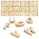 QianFenShi 130 Stück Holzbuchstaben 3cm,Holzbuchstaben Klein,Holzbuchstaben Basteln,Holz Buchstaben,Buchstaben Holz,Buchstaben,Großbuchstaben A-Z,für DIY,Kunsthandwerk,Deko,Party