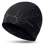 HASAGEI Laufmütze Herren Damen Fahrradmütze unter Helm Mütze Beanie Kalten Jahreszeit Warm Sportmütze Antistatisch Bedruckter Hut für Freizeitaktivitäten Joggen Reisen Ski Bergsteigen Radfahren