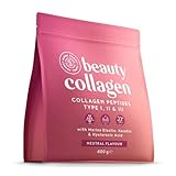 Collagen Pulver + Keratin + Hyaluronsäure [400g] | Premium Kollagen Hydrolysat | Peptide Typ 1, 2 und 3 | Hochdosiert Kollagenpulver | Geschmacksneutral | in Deutschland hergestellt | Alpha Foods