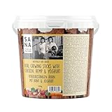 Sana Premium Dog Foods | leckere Zahnpflege Vitalkaustangen | 500g Eimer I Verschiedene Sorten (500g im Eimer, Hähnchen mit Hanf und Probiotischer Joghurt)