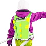 BOOSTEADY Ski und Snowboard Gurt für Kinder, Ski Traininggurt mit verstellbarer Leine in Dinosaurierform & Metallschnalle (Grün)