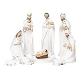 wisspair Christi Geburt Statue Weihnachtskrippe Statue Harz Kleiner Jesus Krippe Miniatur Kirchendekoration