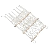 MAGICLULU Aufbewahrungsornamente bücherregal handtuchhalter handtüchhalter bucherregal Handtuch Halterung Spielzeugnetze für Stofftiere Spielzimmer-Essentials Kuscheltierhalter hölzern Beige