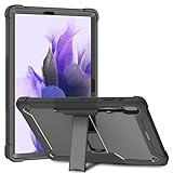 ADVDJBV Tablet-Hülle Fall for Sumsung Galaxy Tab S7 FE 12.4 (SM-T730 / SM-T735) Duty High Paper Resistant Robuste Hybrid Stoßdicht Schutzhülle W Eingebauter Stand(Black)