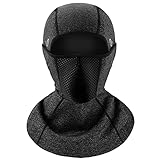 Skimaske, Unisex, wetterbeständig, für den Winter, kaltes Wetter, für Ski, Motorrad, Laufen, Reiten, UV-Schwarz