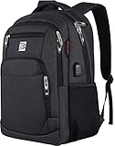marcello Rucksack Herren, 17,3 Zoll Laptop Rucksäcke mit USB-Ladeanschluss für Arbeit Schule Uni Schulrucksack für Jungen Teenager mit Laptopfach & Anti Diebstahl Tasche
