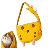 Giraffe Haustier-Tragetasche, Haustier-Out-Tasche, kleine Hundetasche, Hundehandtasche, Giraffen-Haustier-Tragetasche für kleine Hunde und Katzen, mit Schultergurten zum Wandern und Reisen
