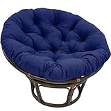 Papasansessel Hängekissen mit dicken Sitzpolstern für Rattanmöbel, Marineblau, 110 x 110 cm