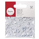 Rayher 3920002 Pailletten, glatt, 6mm ø, SB-Btl 1000Stück, weiÃŸ