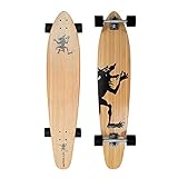 Apollo Longboard Hawaiian Wulff Kicktail Komplettboard mit High Speed ABEC Kugellagern, Freeride Skaten Cruiser Boards