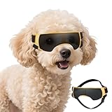 PETLESO Brille für Kleine Hunde Augenschutz Brille Windschutzbrille für Kleine Hunde UV Schutz Hunde Sonnenbrillen für Motorrad/Hundefahrradkorb/Cabrio