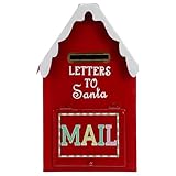 Angoily Briefkasten zur Wandmontage: Weihnachtsbriefkasten-Wandhalterung – dekorativer Standbriefkasten mit Schlitz, Weihnachtsdekor für die Veranda, für Weihnachten, drinnen und draußen, Zuhause,