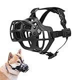 Silikon Maulkorb für Hund, Verstellbarer maulkorb mittlere Hunde,Kleine und große Hunde, Maulkorb Hund für Verhindern Möbel Kauen, Gefährliche Trümmer Verschlucken und Fremde Beißen (XL)