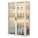 Badezimmer-Wandschrank – über der Toilette, Hängeregal für Bad und Küche, platzsparender Organizer mit verstellbaren Regalen