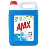 Ajax Glasreiniger 3-Fach Aktiv 5L - Kansiter zum einfachen Nachfüllen der Sprühflasche, 100% streifenfrei, ideal für Büro, Betrieb, Praxis oder zu Hause