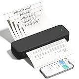 Memoking M833 Mobiler Drucker A4 für Unterwegs - Thermodrucker A4 mit Bluetooth, Tragbarer Drucker Kompatibel mit 5 Größen für Büro, Hause, Foto, Kleiner Drucker Kompatibel mit Phone, Tablet und PC
