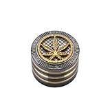 Design Metall Bling Leaf Grinder-Kräutermühle - Crusher - Sieb - Gewürz - Strass